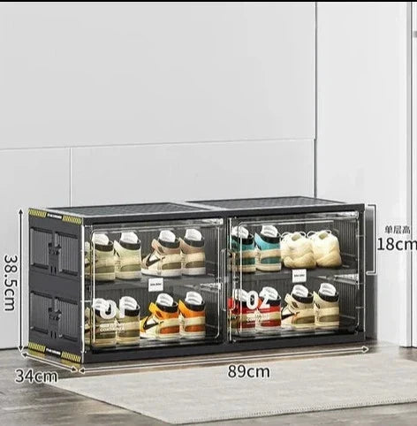 Shoe Organizer Stackable Transparent Space-Saving