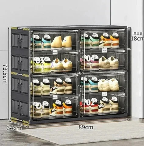 Shoe Organizer Stackable Transparent Space-Saving