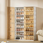 Shoe Organizer Transparent Stackable Space-Saving Storage