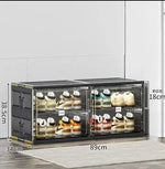 Shoe Organizer Transparent Stackable Space-Saving Storage
