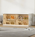 Shoe Organizer Transparent Stackable Space-Saving Storage