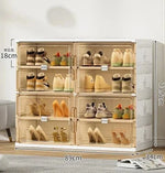 Shoe Organizer Transparent Stackable Space-Saving Storage