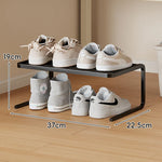 Shoe Organizer Two-Tier Powder-Coated Steel Non-Slip Feet