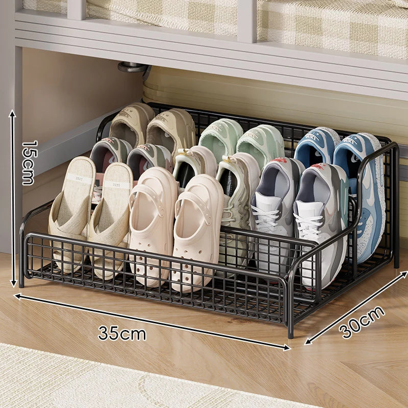 Shoe Organizer Under-Bed Sliding Ventilated Metal Mesh