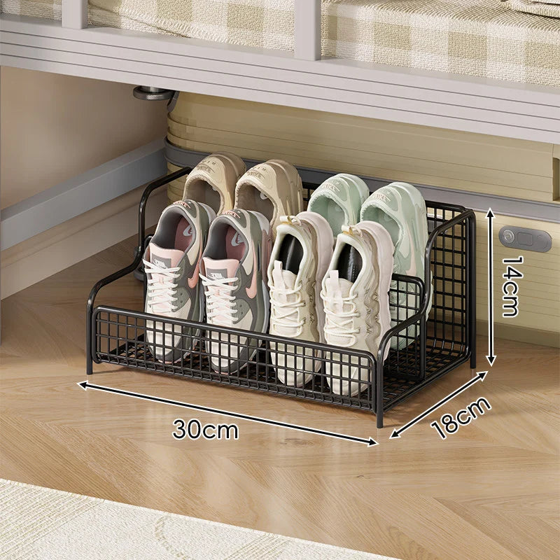 Shoe Organizer Under-Bed Sliding Ventilated Metal Mesh