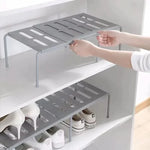 Shoe Rack Adjustable Width Tool-Free Assembly Space-Saving Storage