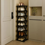 Shoe Rack Bamboo Foldable Tiered Storage No Assembly Required