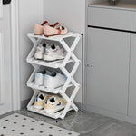 Shoe Rack Bamboo Foldable Tiered Storage No Assembly Required