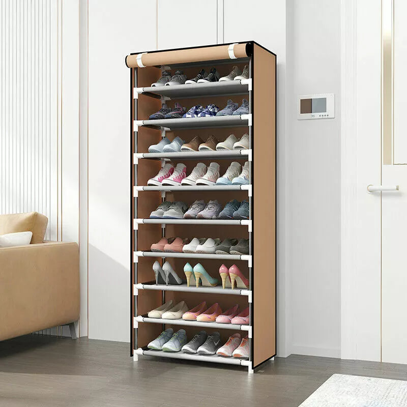 Shoe Rack Cabinet Self-Standing Non-Woven Roll-Up Cover