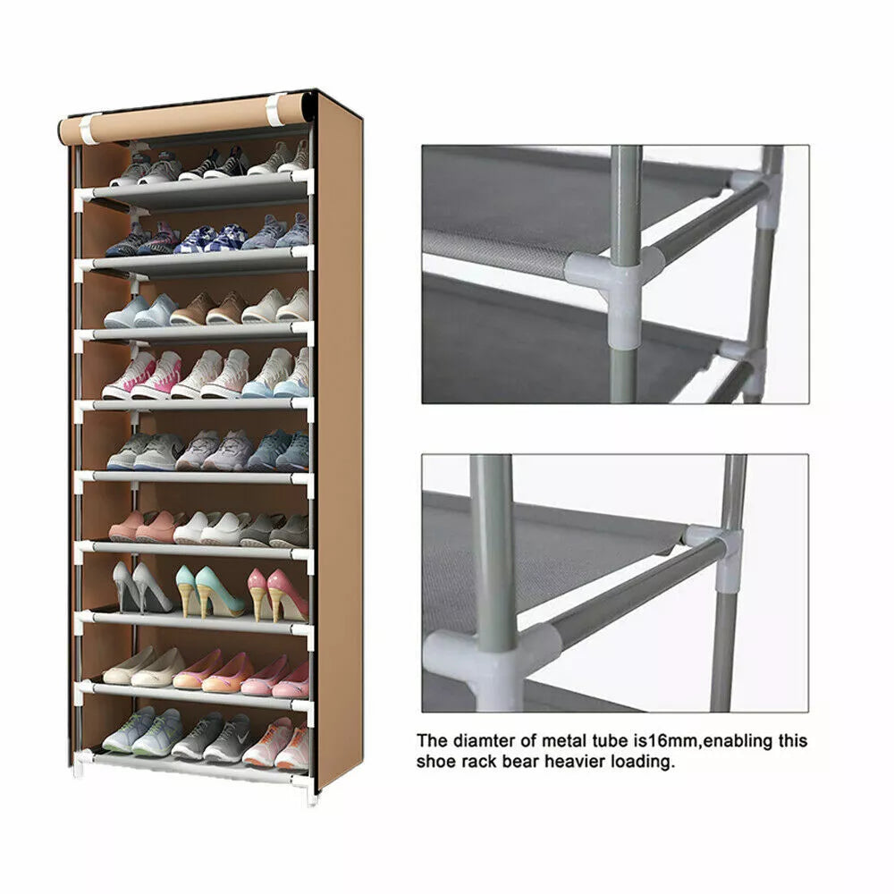Shoe Rack Cabinet Self-Standing Non-Woven Roll-Up Cover