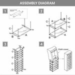 Shoe Rack Cabinet Self-Standing Non-Woven Roll-Up Cover