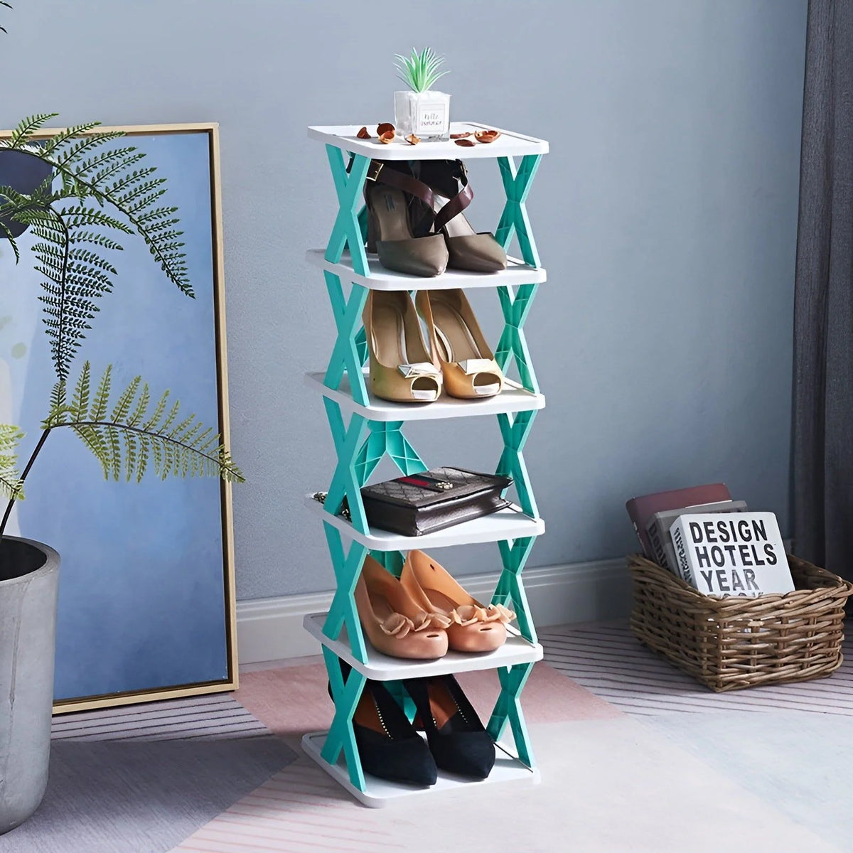 Shoe Rack Foldable Multi-Tier Space-Saving Storage