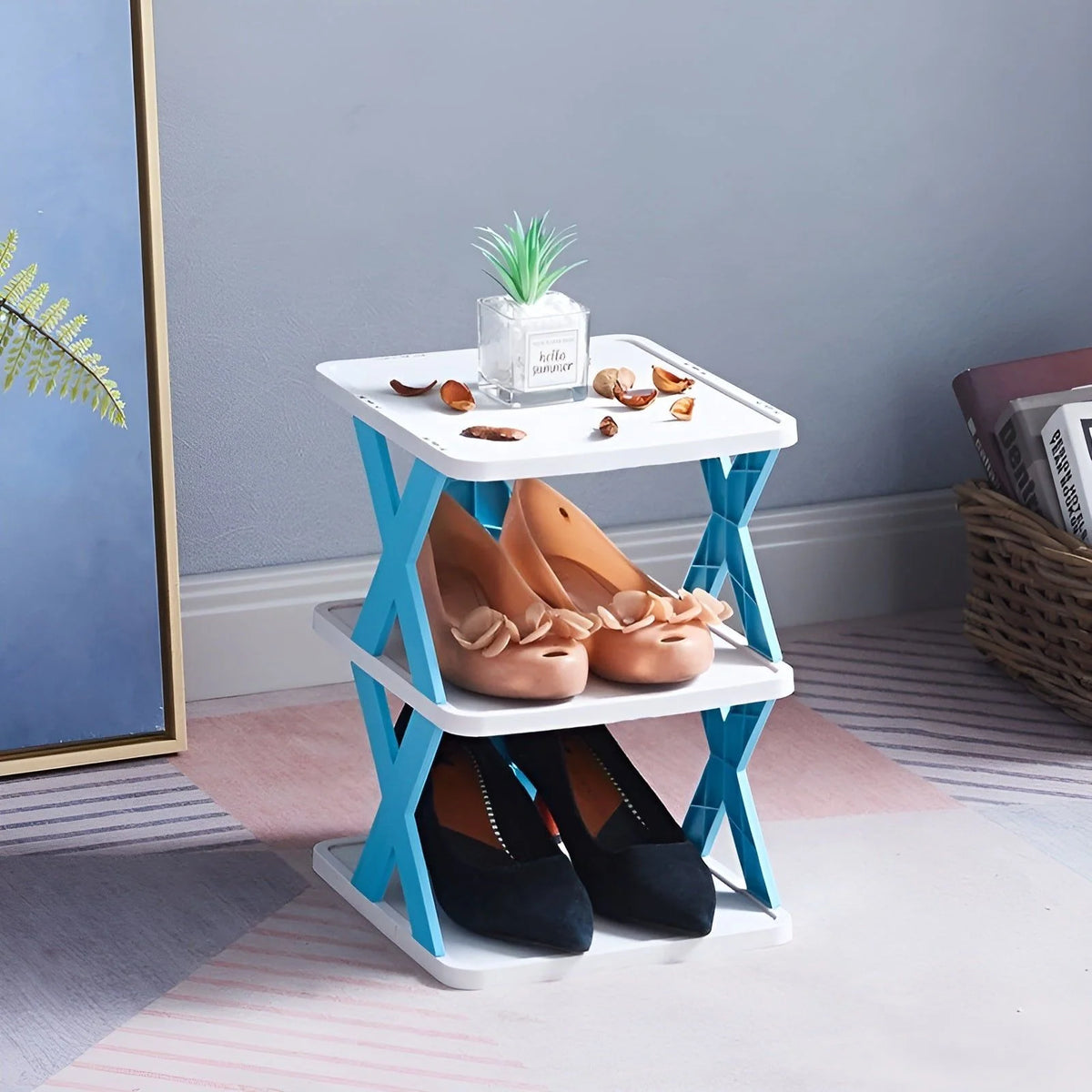 Shoe Rack Foldable Multi-Tier Space-Saving Storage