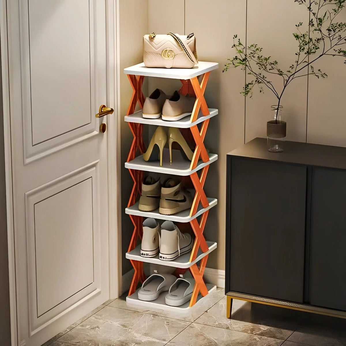 Shoe Rack Foldable Multi-Tier Space-Saving Storage