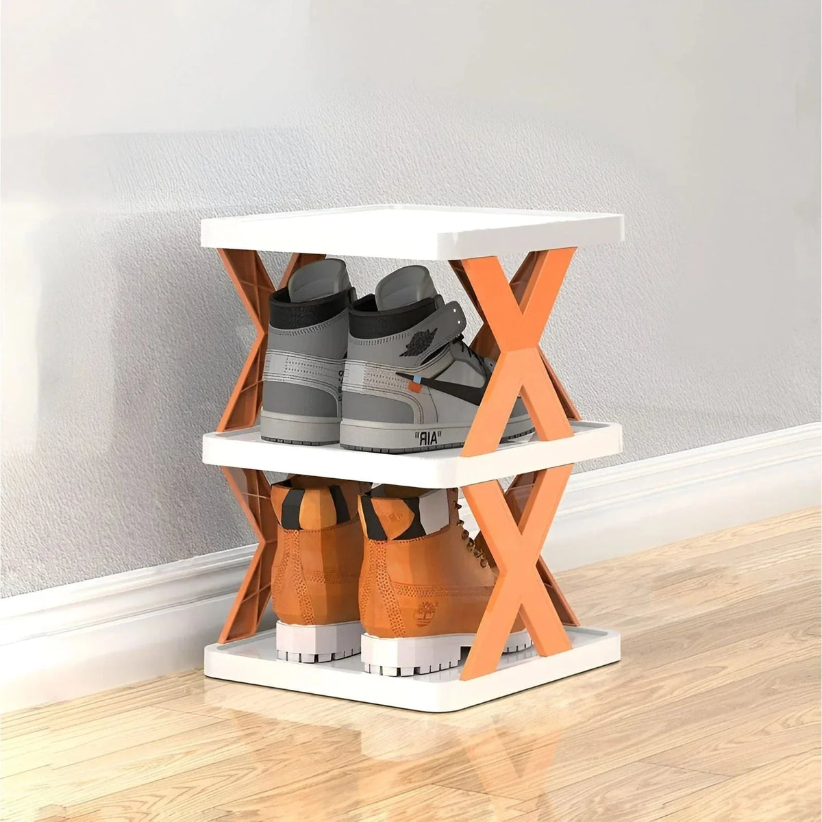 Shoe Rack Foldable Space-Saving Multi-Purpose Storage No Assembly Required