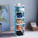 Shoe Rack Foldable Space-Saving Multi-Purpose Storage No Assembly Required