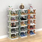 Shoe Rack Multi-Tier Space-Saving Clear Panels