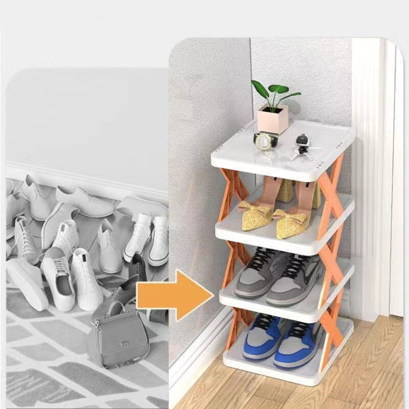 Shoe Rack Multi-Tier Space-Saving Clear Panels