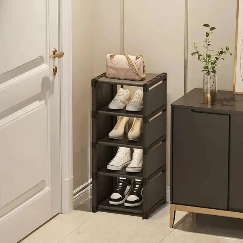Shoe Rack Stackable Corner Design Space-Saving Storage