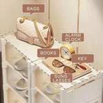 Shoe Rack Stackable Corner Design Space-Saving Storage