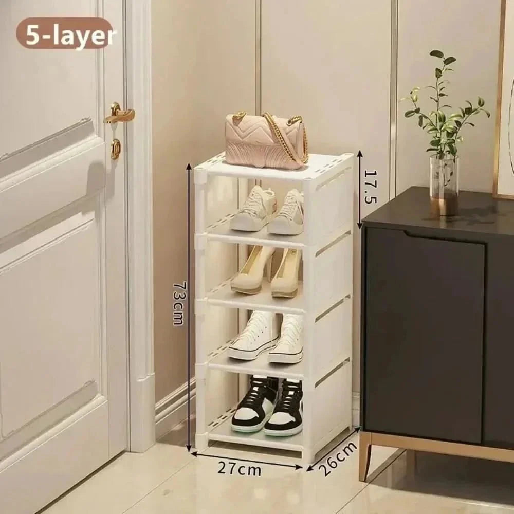 Shoe Rack Stackable Corner Design Space-Saving Storage