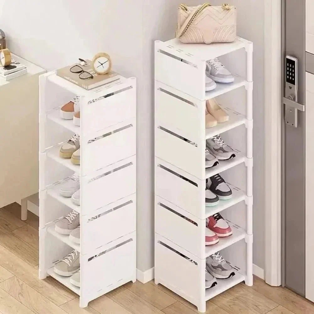 Shoe Rack Stackable Corner Design Space-Saving Storage