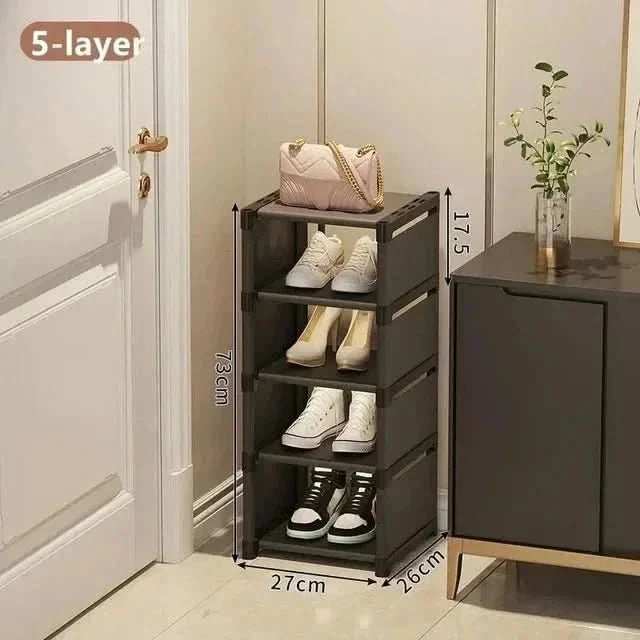Shoe Rack Stackable Corner Design Space-Saving Storage