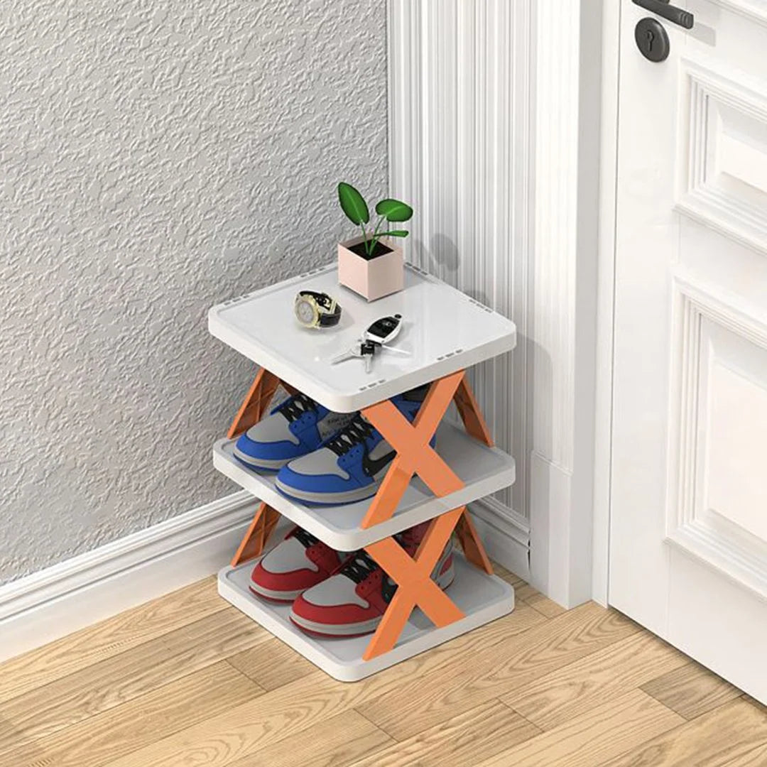 Shoe Rack Stackable Multi-Tier Compact Water-Repellent PP