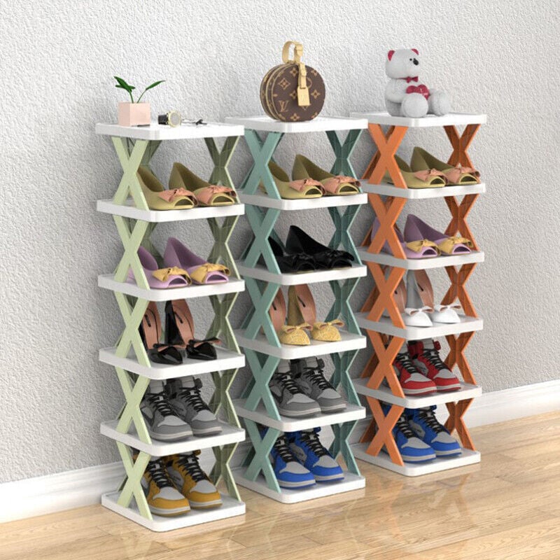 Shoe Rack Stackable Multi-Tier Compact Water-Repellent PP
