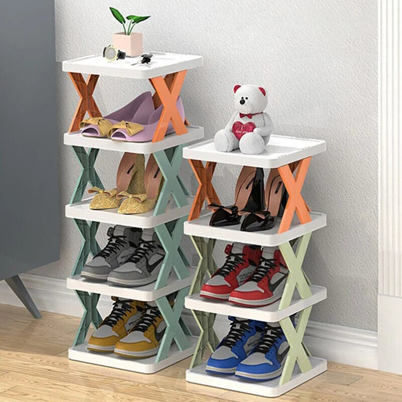 Shoe Rack Stackable Multi-Tier Compact Water-Repellent PP