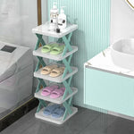 Shoe Rack Stackable Multi-Tier Compact Water-Repellent PP