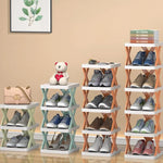 Shoe Rack Stackable Multi-Tier Compact Water-Repellent PP