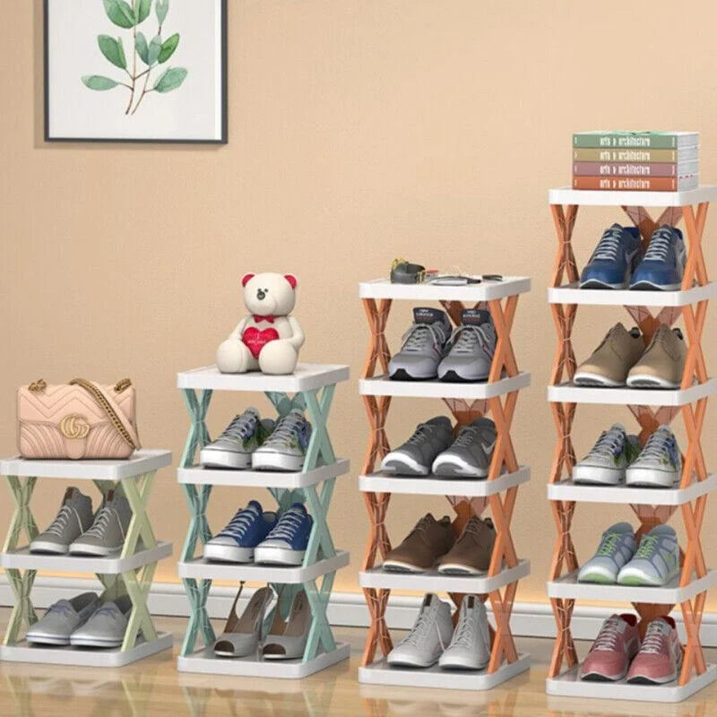 Shoe Rack Stackable Multi-Tier Compact Water-Repellent PP