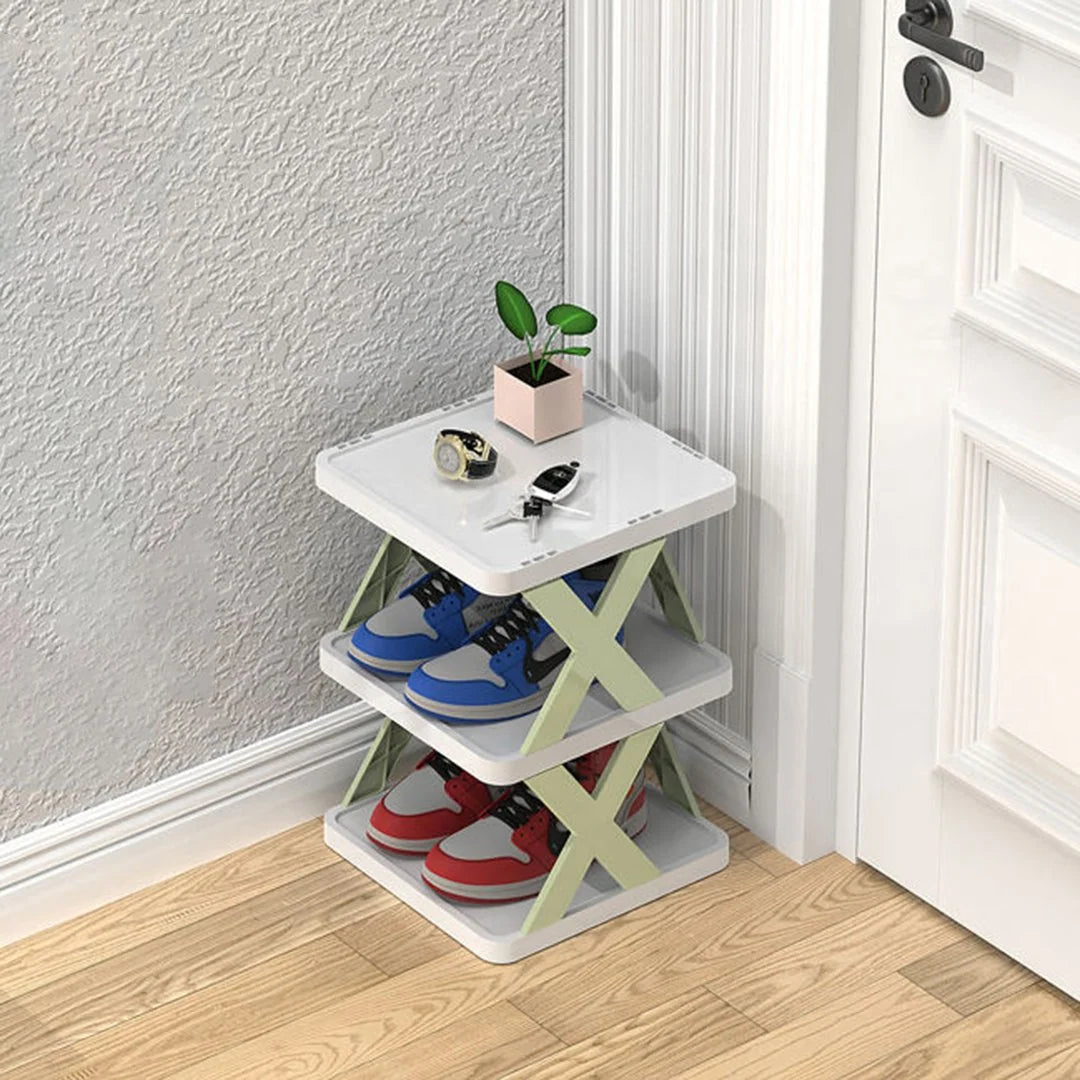 Shoe Rack Stackable Multi-Tier Compact Water-Repellent PP