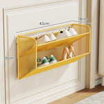 Shoe Rack Wall-Mounted Fold-Down Ventilated Metal Mesh