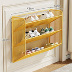 Shoe Rack Wall-Mounted Fold-Down Ventilated Metal Mesh