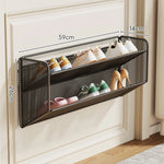 Shoe Rack Wall-Mounted Fold-Down Ventilated Metal Mesh