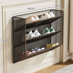 Shoe Rack Wall-Mounted Fold-Down Ventilated Steel Mesh