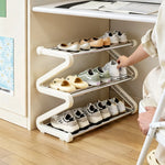 Shoe Rack Zigzag Multi-Tier Compact Space-Saving Storage