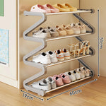 Shoe Rack Zigzag Multi-Tier Compact Space-Saving Storage
