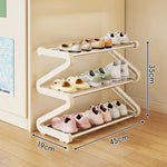 Shoe Rack Zigzag Multi-Tier Compact Space-Saving Storage