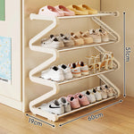 Shoe Rack Zigzag Multi-Tier Compact Space-Saving Storage