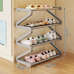 Shoe Rack Zigzag Multi-Tier Compact Space-Saving Storage