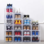 Shoe Storage Box Clear Drop-Front Stackable