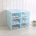 Shoe Storage Box Clear Drop-Front Stackable