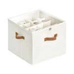 Shoe Storage Box Clear Lid Adjustable Compartments 16-Pair Capacity