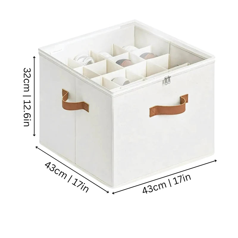 Shoe Storage Box Clear Lid Adjustable Compartments 16-Pair Capacity