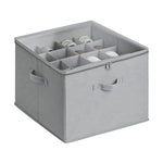 Shoe Storage Box Clear Lid Adjustable Compartments 16-Pair Capacity