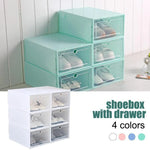 Shoe Storage Box Clear Stackable 120° Folding Door