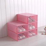 Shoe Storage Box Clear Stackable 120° Folding Door